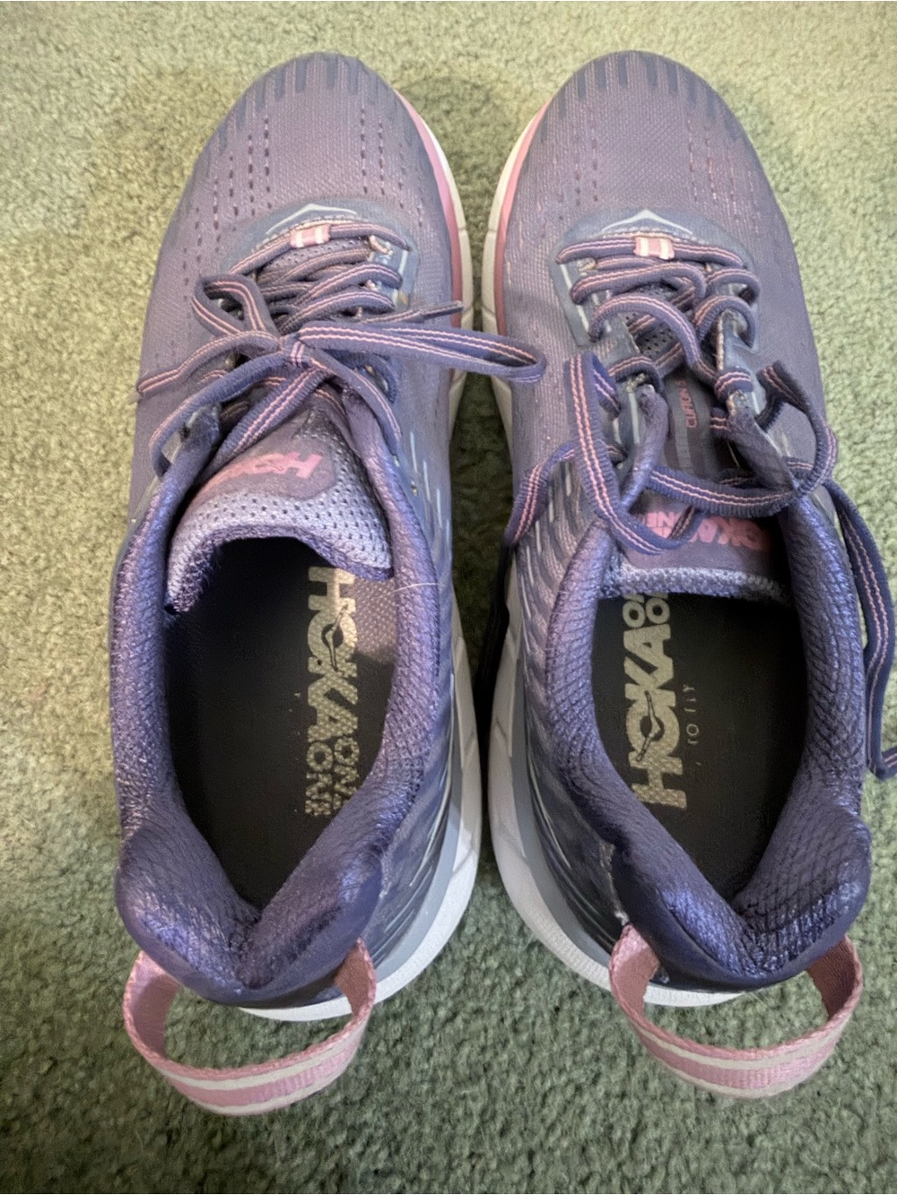 Hoka Kids Purple and Pink Trail-Style Sneakers